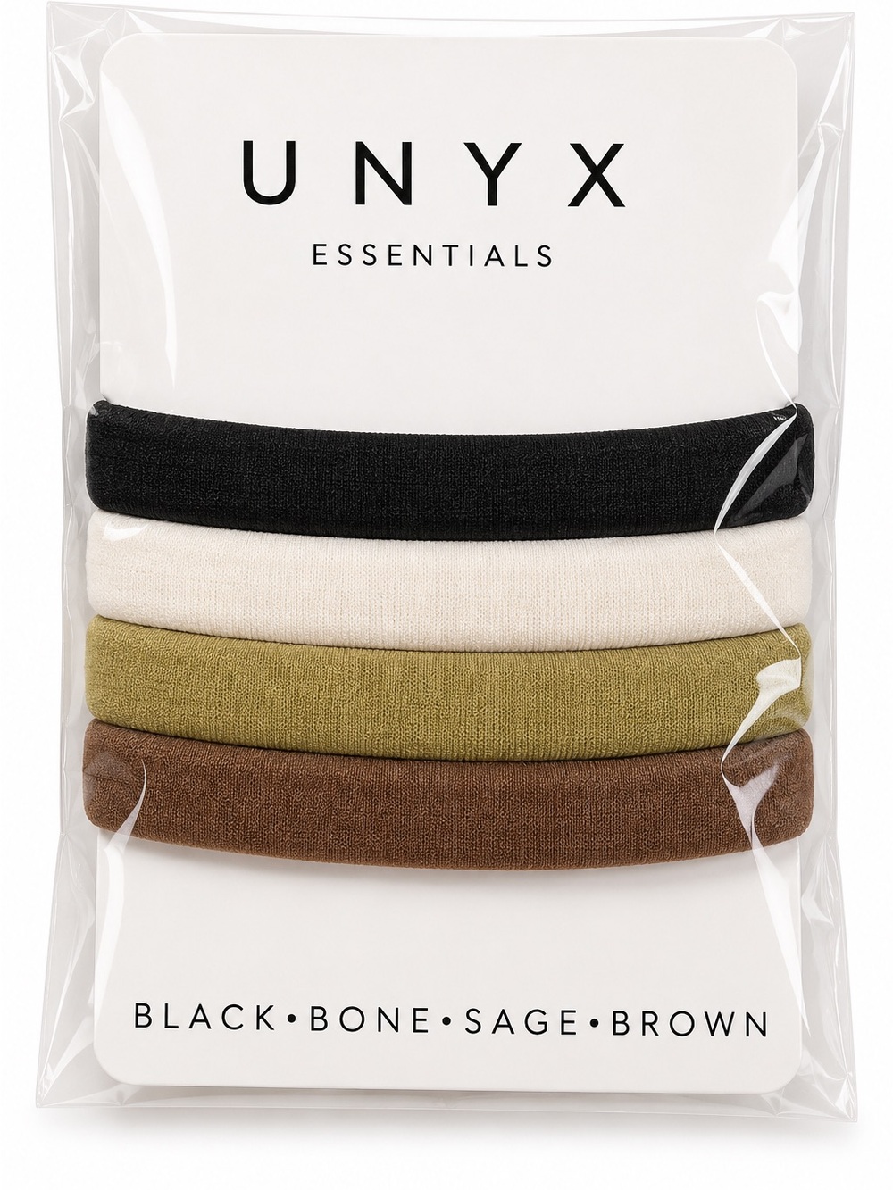 Unyx Hair Ties Pack — Black, Bone, Sage, Brown
